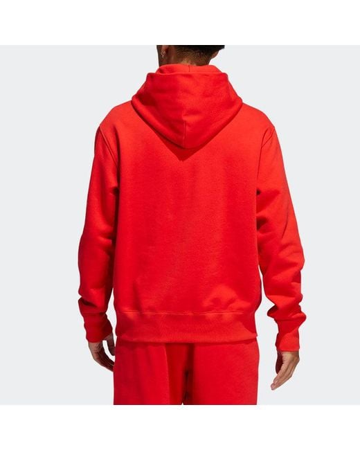 Adidas Originals X Pharrell Williams Crossover Solid Color Casual Sports Pullover Red for men