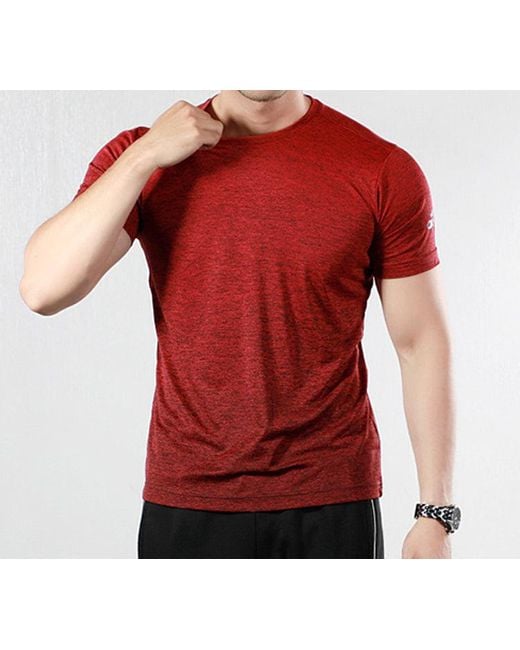 Adidas Red Training Sports Short-Sleevetee for men
