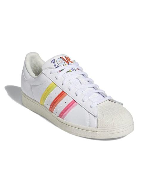 Adidas White Superstar 'Pride' for men