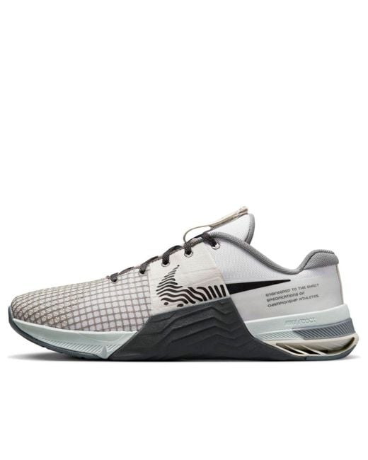 Nike White Metcon 8 'Photon Dust Anthracite' for men