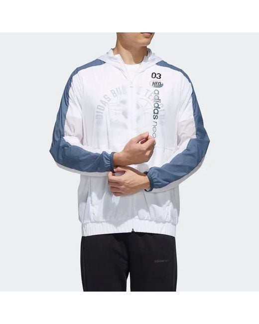 Adidas Blue Neo Brlv Wb 1 Sports Jacket for men