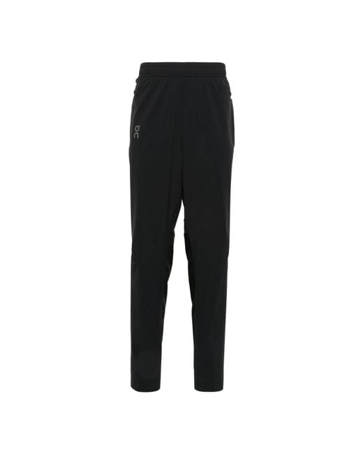 On Shoes Black Track Pants for men
