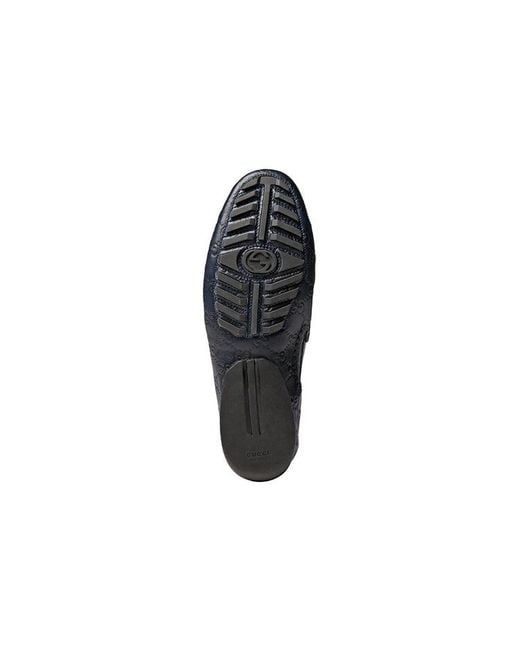 Gucci Blue Penny Slip On Loafers Leather' for men