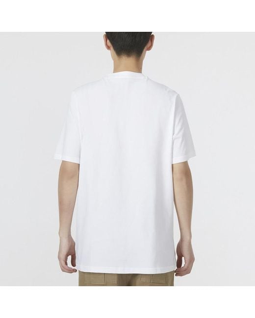 Adidas White Large Logo Printing Casual Round Neck Short Sleeve for men