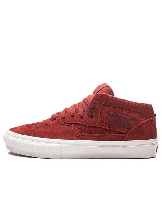 Vans Red Skate Half Cab Mid-Top Sneakers for men