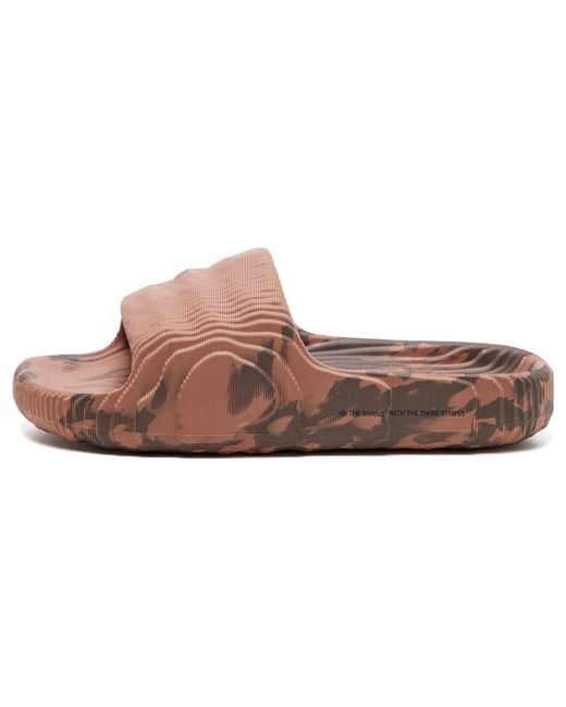 Adidas Brown Adilette 22 Slides 'Clay Strata' for men