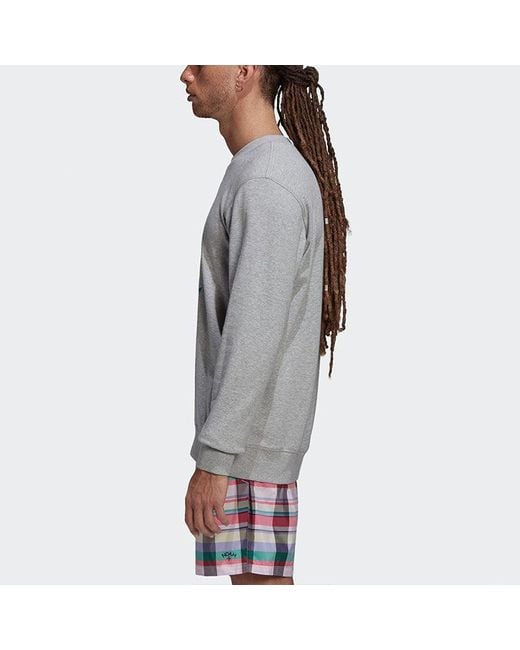 Adidas Gray Originals X Noah Shell Logo Crewneck for men