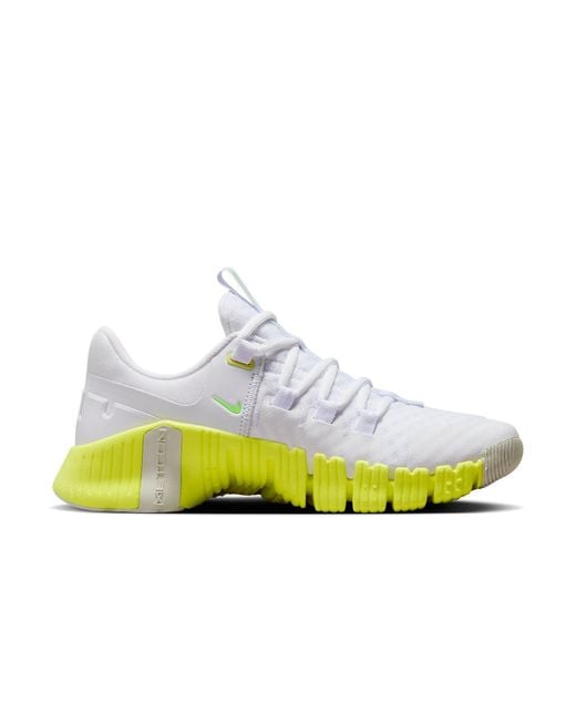 Nike White Free Metcon 5 Workout Shoes