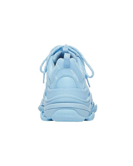 Balenciaga Blue (Wmns) Triple S Sneaker 'Allover Logo