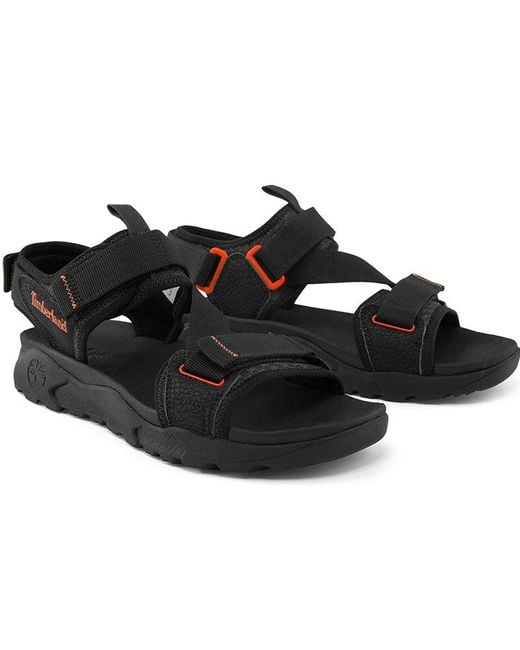 Timberland Black Ripcord Double-Strap Sandals for men