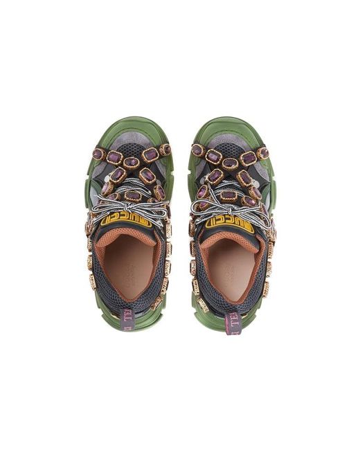 Gucci Green (Wmns) Flashtrek Crystals