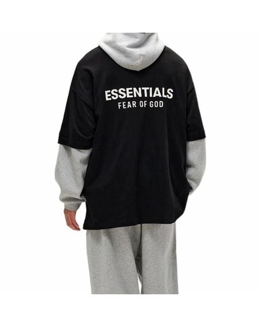 Fear Of God Black Jersey Crewneck Tee for men