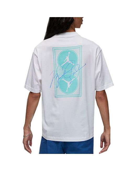 Nike White Logo Printing Casual Round Neck Short Sleeve T-Shirt for men