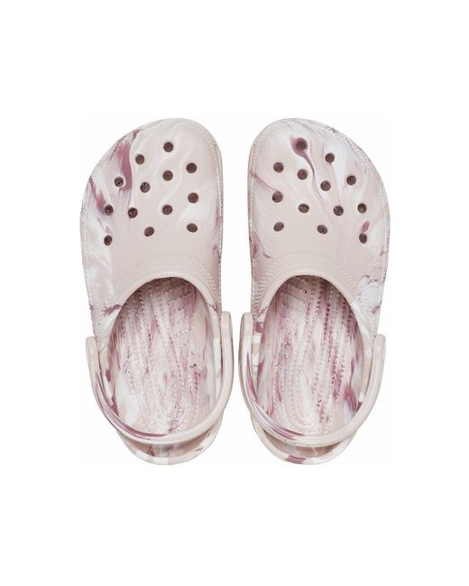 CROCSTM White Classic Marbled Clogs for men