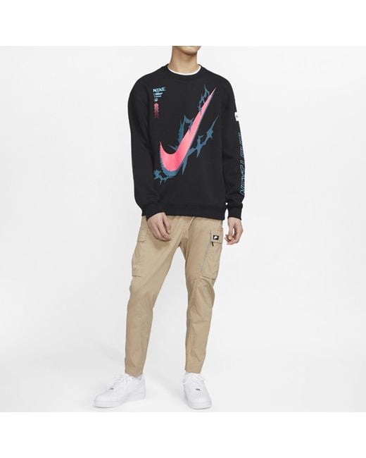 Nike Blue X Lpl Crossover Casual Sports Round Neck Pullover Knit for men