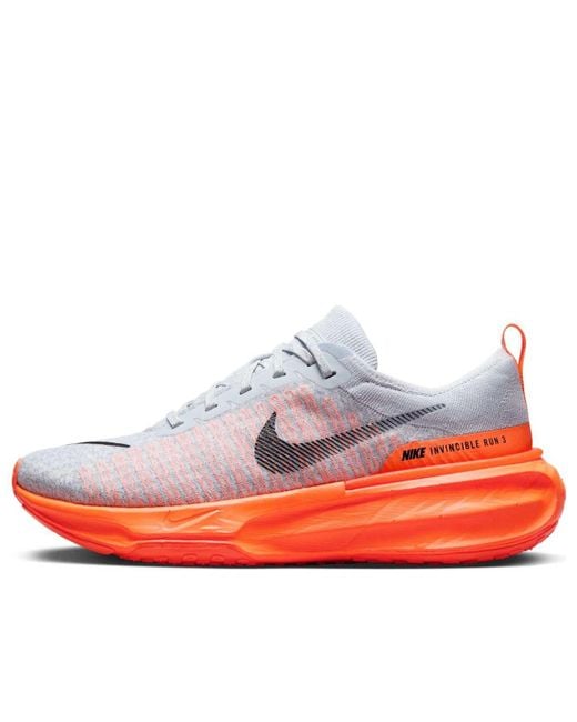 Nike Red Zoomx Invincible Run 3 'Pure Platinum Hyper Crimson' for men