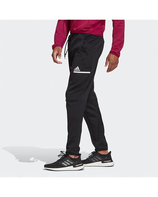 Adidas Black Zne Aerordy Pnt Cozy Slim Fit Sports Pants for men