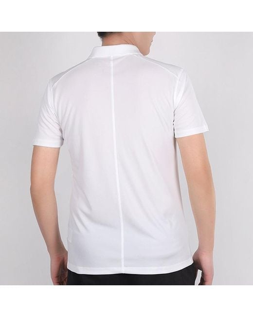Nike White Dri-Fit Victory Slim Fit Version Golf Lapel Short Sleeve Polo Shirt for men