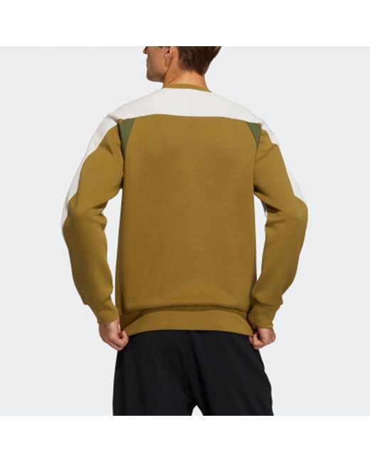Adidas Green Casual Sports Round Neck Pullover Bauxite for men