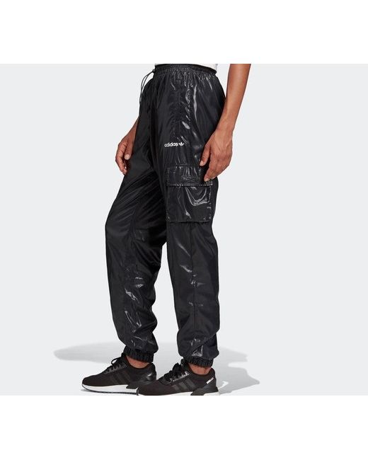 Adidas Black (Wmns) Originals Shiny Athleisure Track Pants 'Metallic'