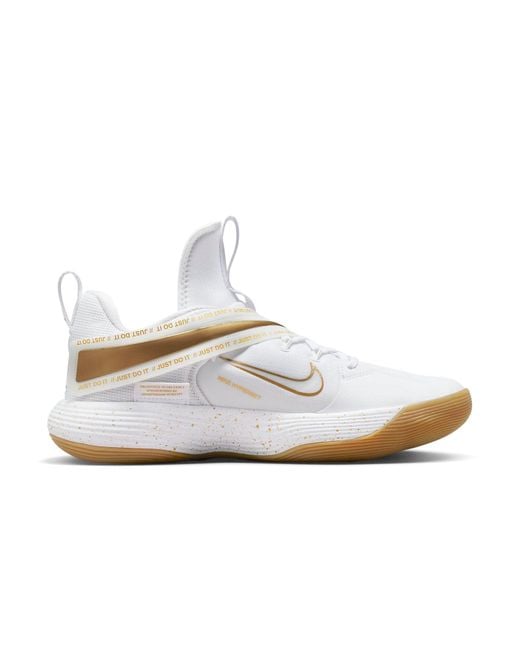Nike White React Hyperset Se Metallic' for men