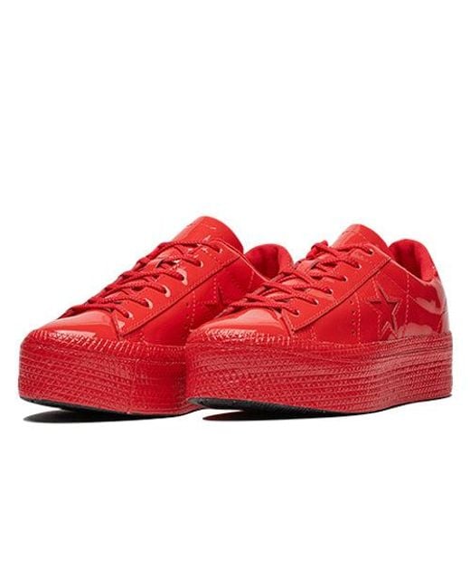 Converse Red (Wmns) One Star Platform Ox 'Cherry'