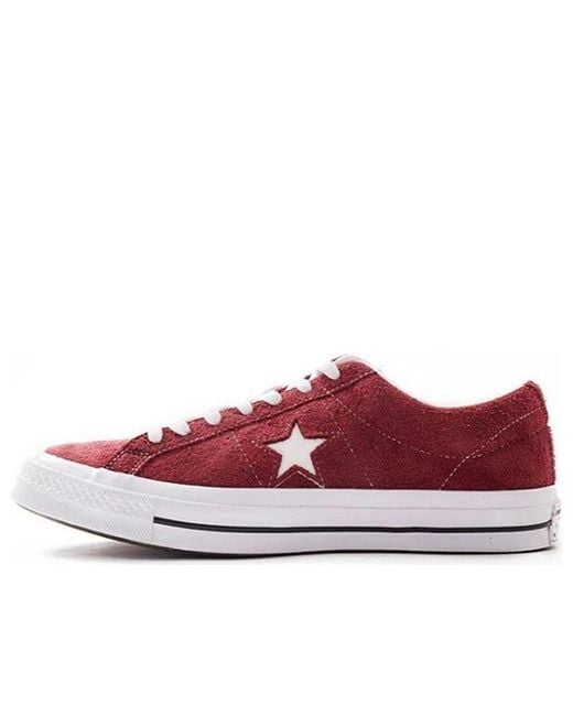 Converse Red One Star Suede Ox 'Deep Bourdeaux' for men