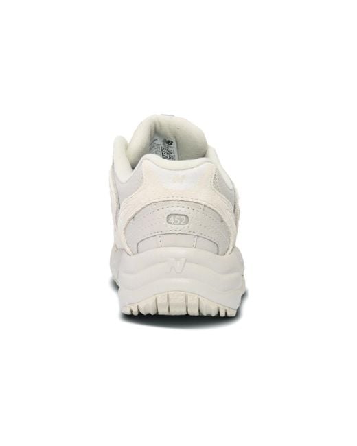 New Balance White 452 Series Low Tops Lightweight Retro B Wide Beige