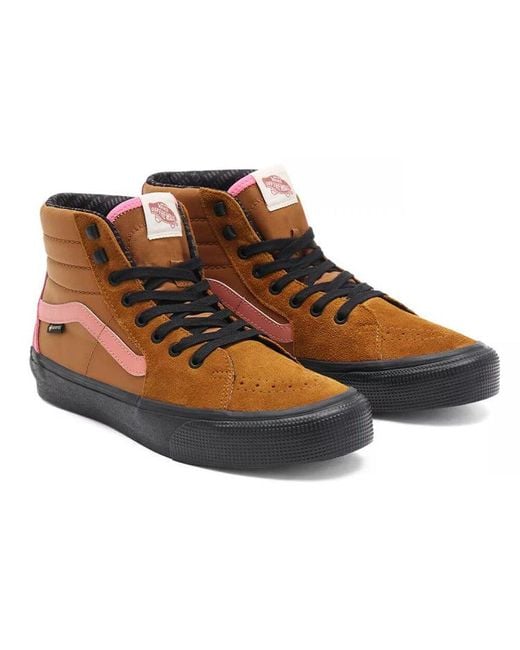 Vans Brown Sk8-Hi Skate Shoes for men