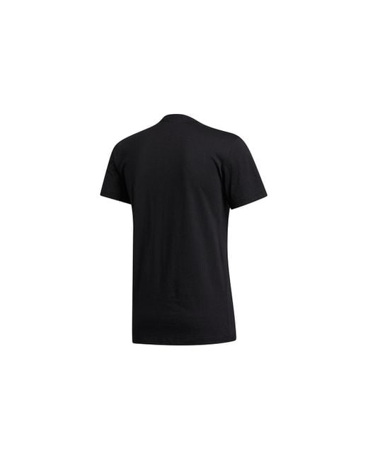 Adidas Black Bos Metallic Sports Stylish Printing Round Neck Short Sleeve for men