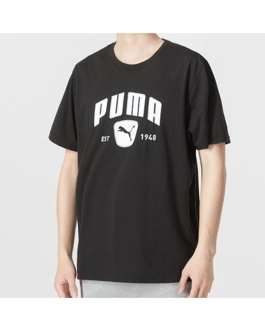 PUMA Black Performance Training Graphic Tee for men