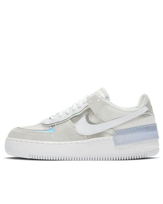 Nike White (Wmns) Air Force 1 Shadow Se 'Pure Platinum'