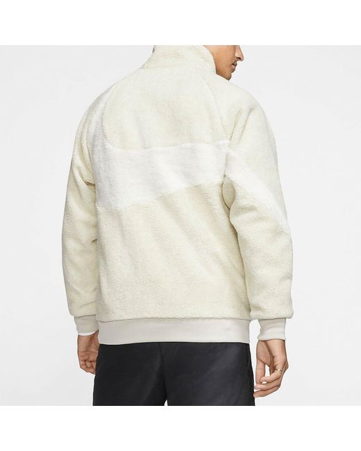 Nike Natural Big Swoosh Reversible Boa Jacket (Asia Sizing) 'Cream' for men