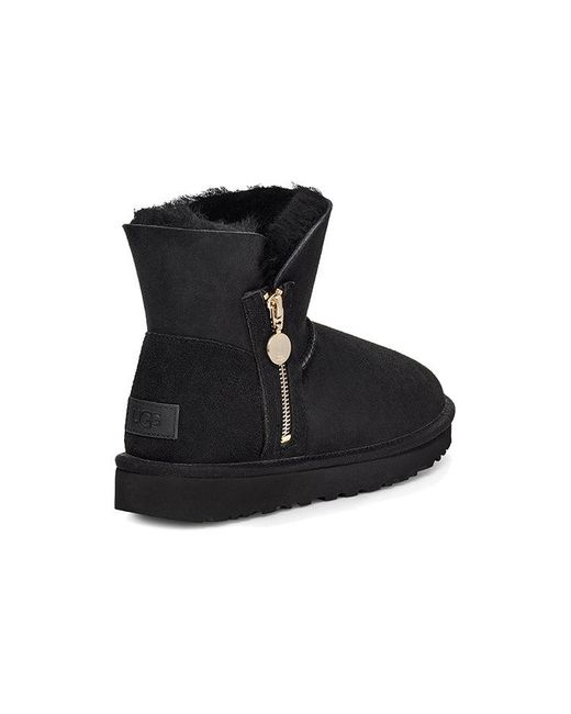 Ugg Black (Wmns) Bailey Zip Mini Fleece Lined