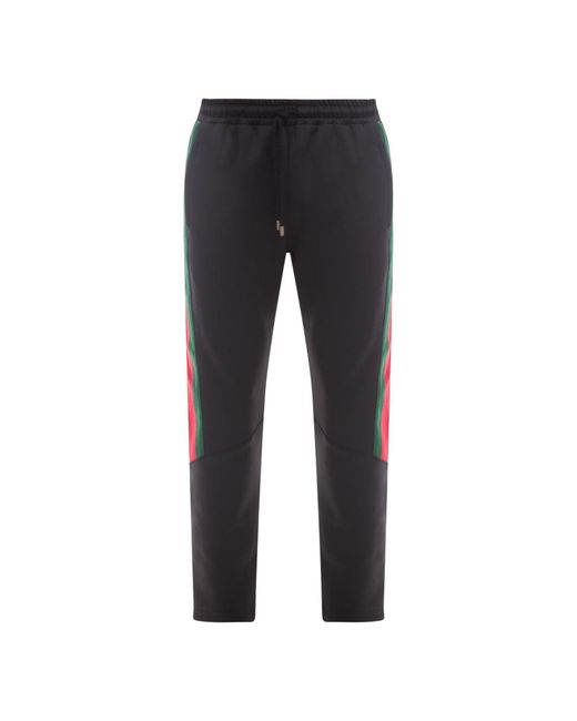 Gucci Blue Neoprene Track Pants With Print for men
