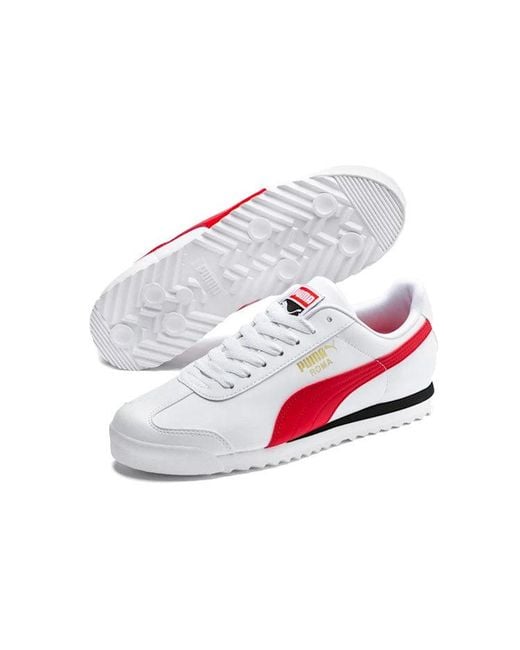 PUMA White Roma Sports Casual Shoes for men