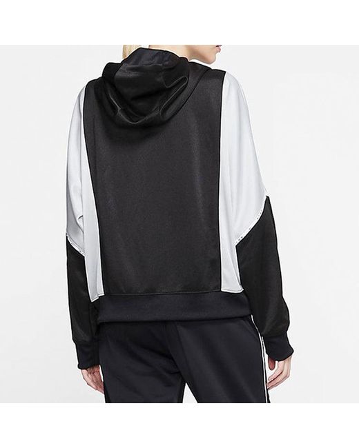 Nike Black (Wmns) Sportswear Logo Printing Hooded Jacket