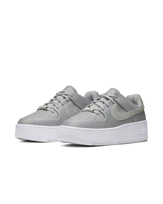 Nike White (Wmns) Air Force 1 Sage Low Lx 'Metallic'