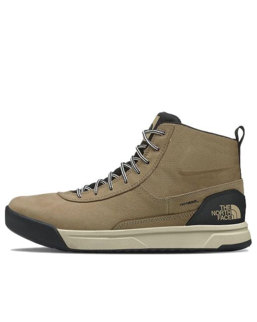The North Face Brown Larimer Mid Waterproof Boots 'Kelp Tnf' for men