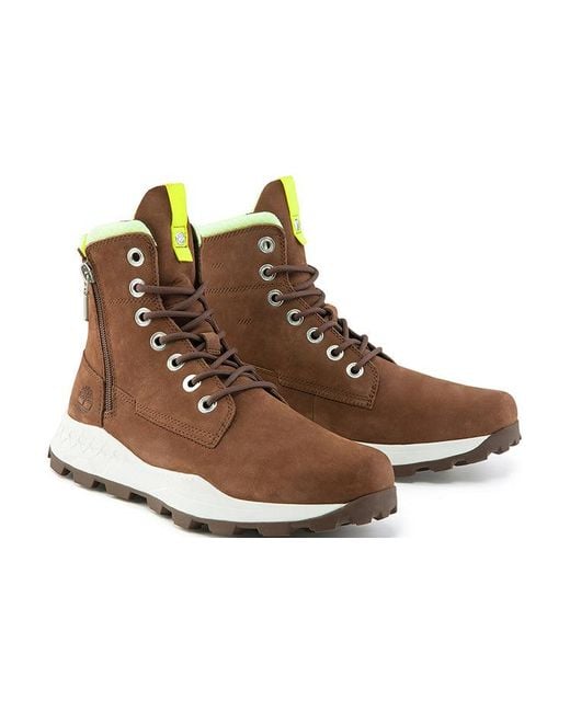 Timberland Brown Brooklyn Side Zip Boot 'Dark' for men