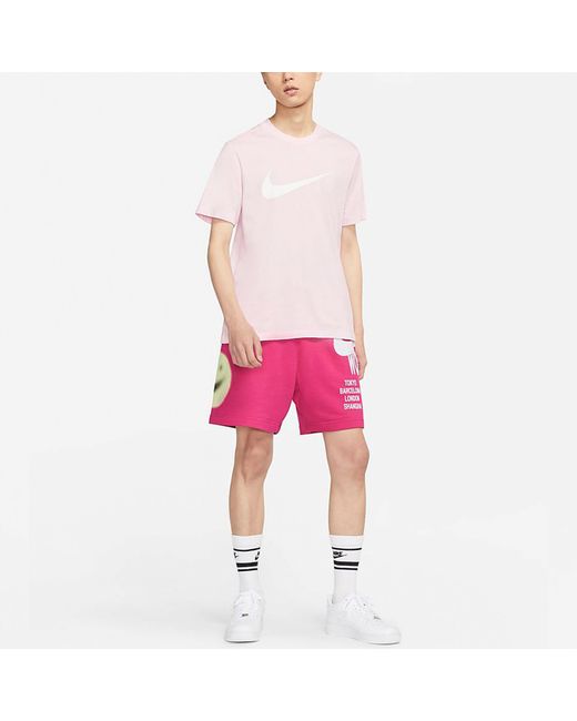 Nike Pink As Sportswear Tee Icon Swoosh Foam for men