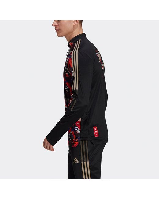 Adidas Red Iro Wrm Jktcny Casual Sports Soccer/Football Stand Collar Jacket for men