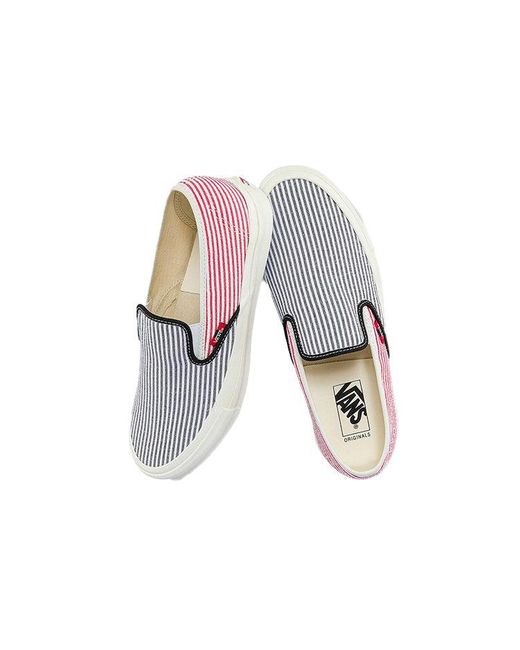 Vans Pink Style 48 Lx Casual Fashion Skate Shoes Stripe for men