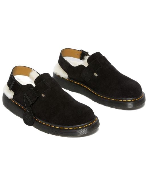 Dr. Martens Black Jorge Shearling Slingback Mule for men