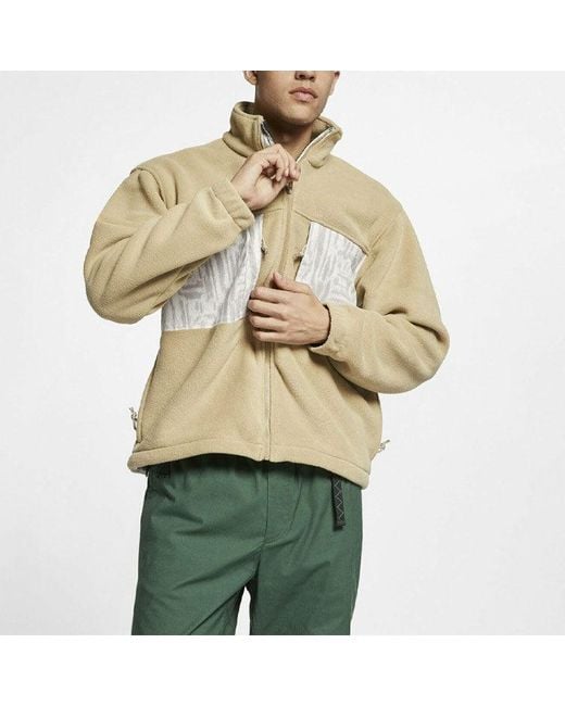 Nike Green Acg Splicing Polar Fleece Jacket for men