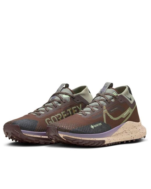 Nike Brown React Pegasus Trail 4 Gtx for men