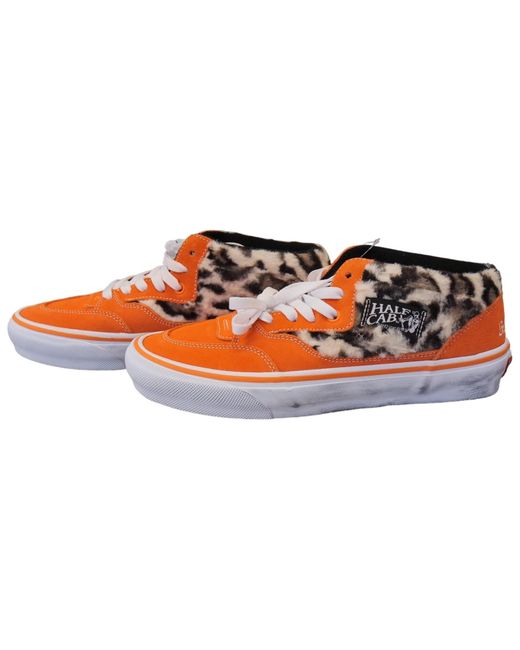 Vans Orange Half Cab X Supreme 'Leopard' for men