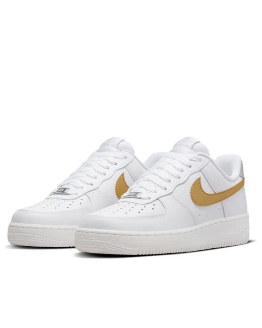 Nike White (Wmns) Air Force 1 '07 Metallic'