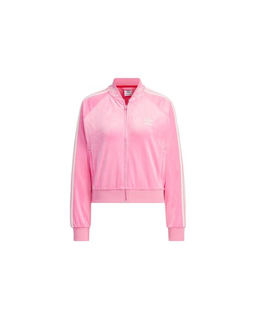 Adidas Pink (Wmns) Originals Velour Sst Track Suit Track Top Asia Sizing