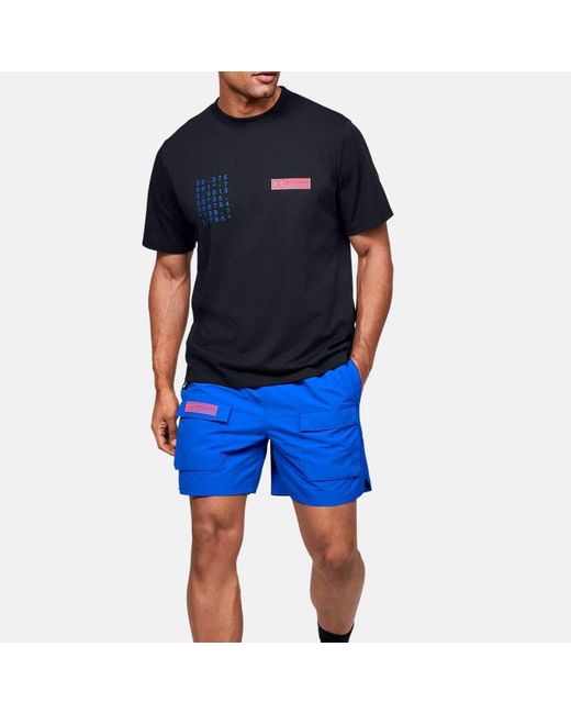 Under Armour Blue Summit Graphic Sports Short Sleeve for men
